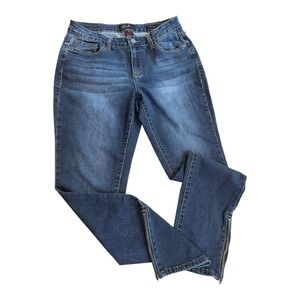 Earl Jeans Woman's Size 10 Skinny Ankle  Zipper Bottom WB08